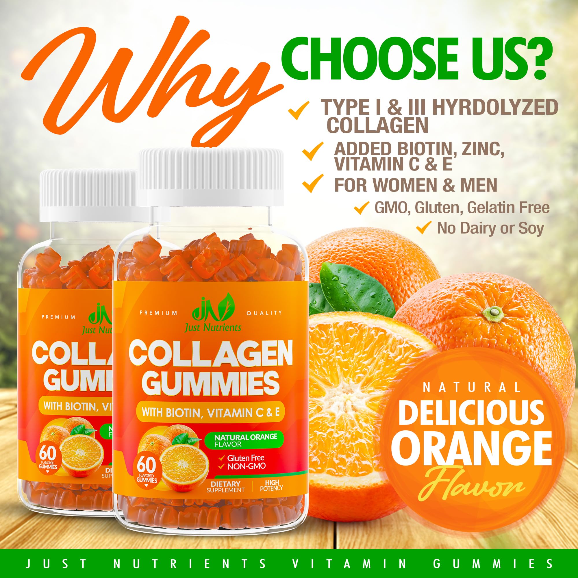 Close-up of collagen gummies showing texture and color