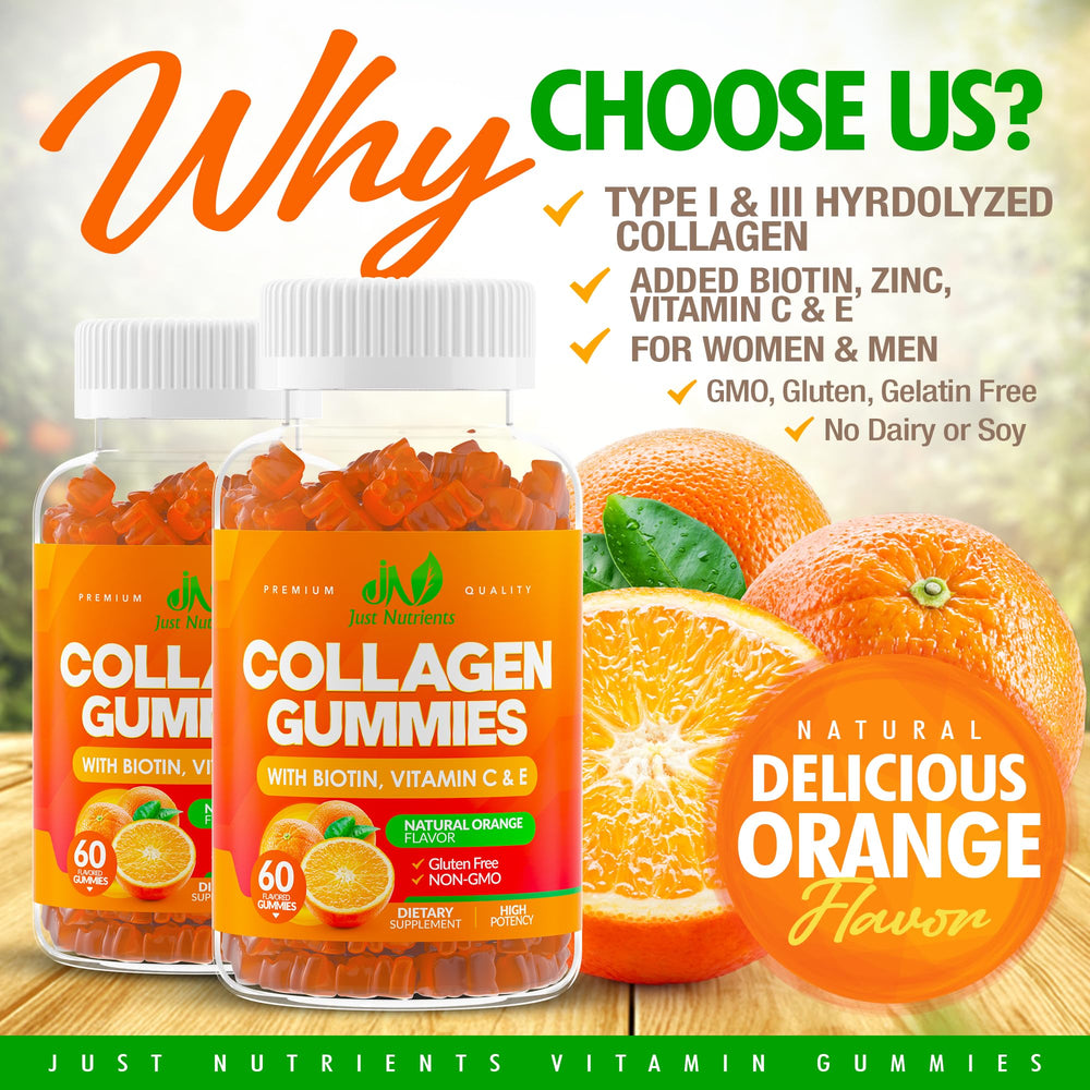 Close-up of collagen gummies showing texture and color