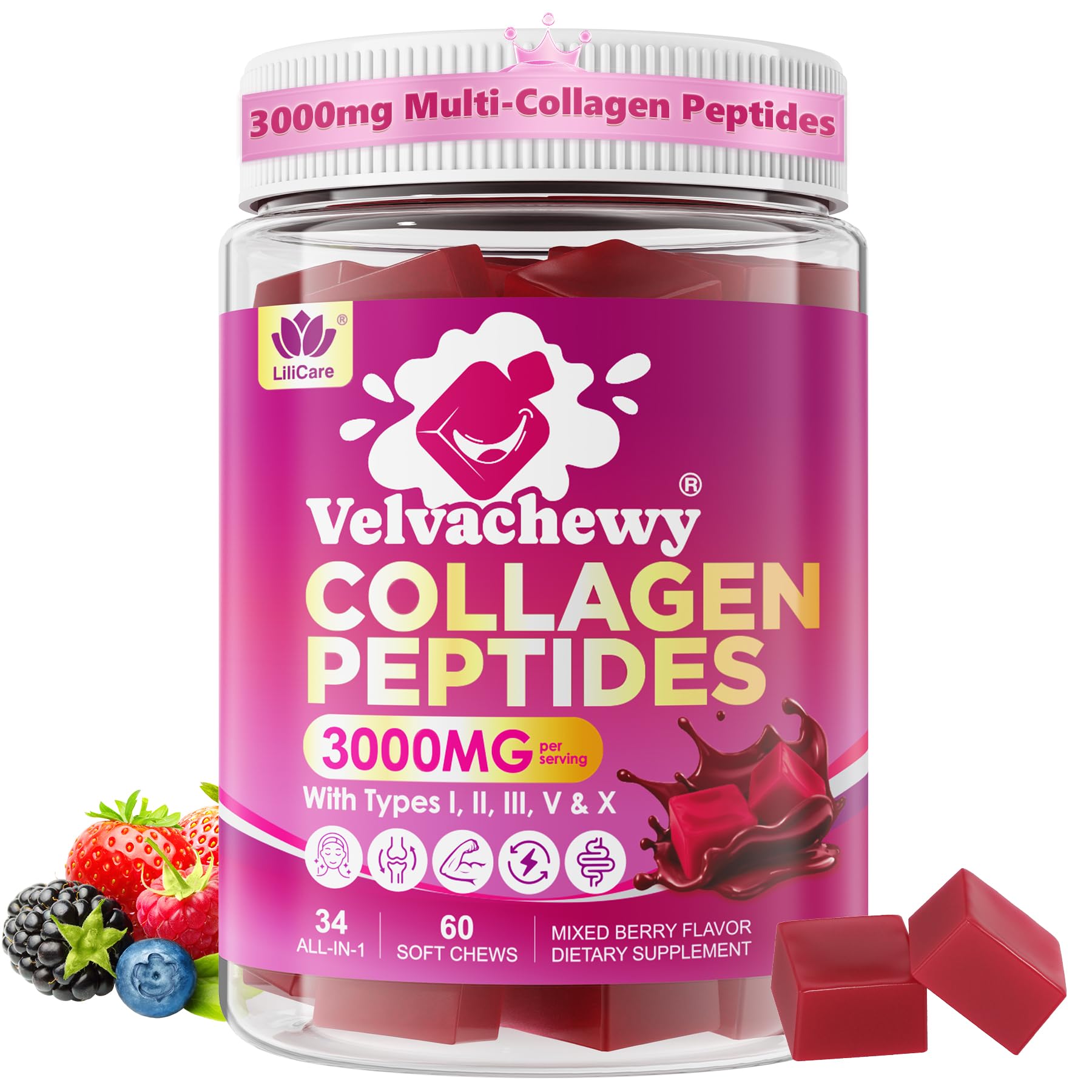 Hero image of Collagen Peptides Soft Chews 3000mg