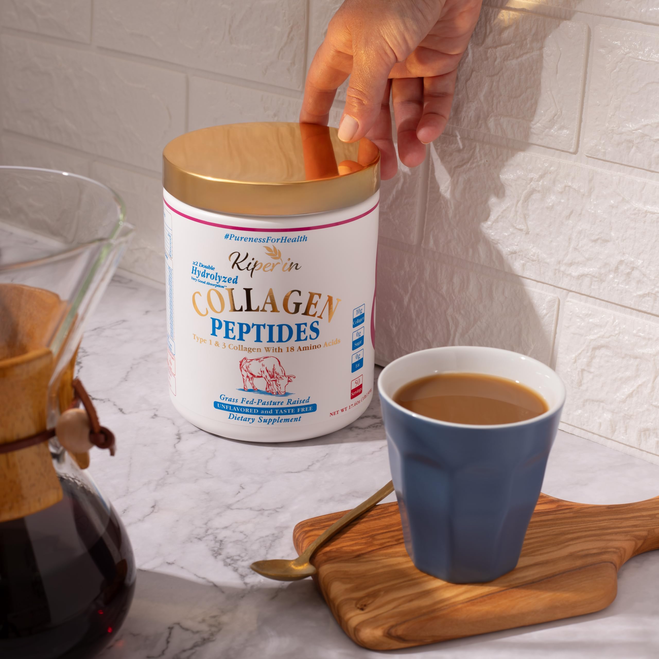 Nutrition facts panel highlighting 10g per serving