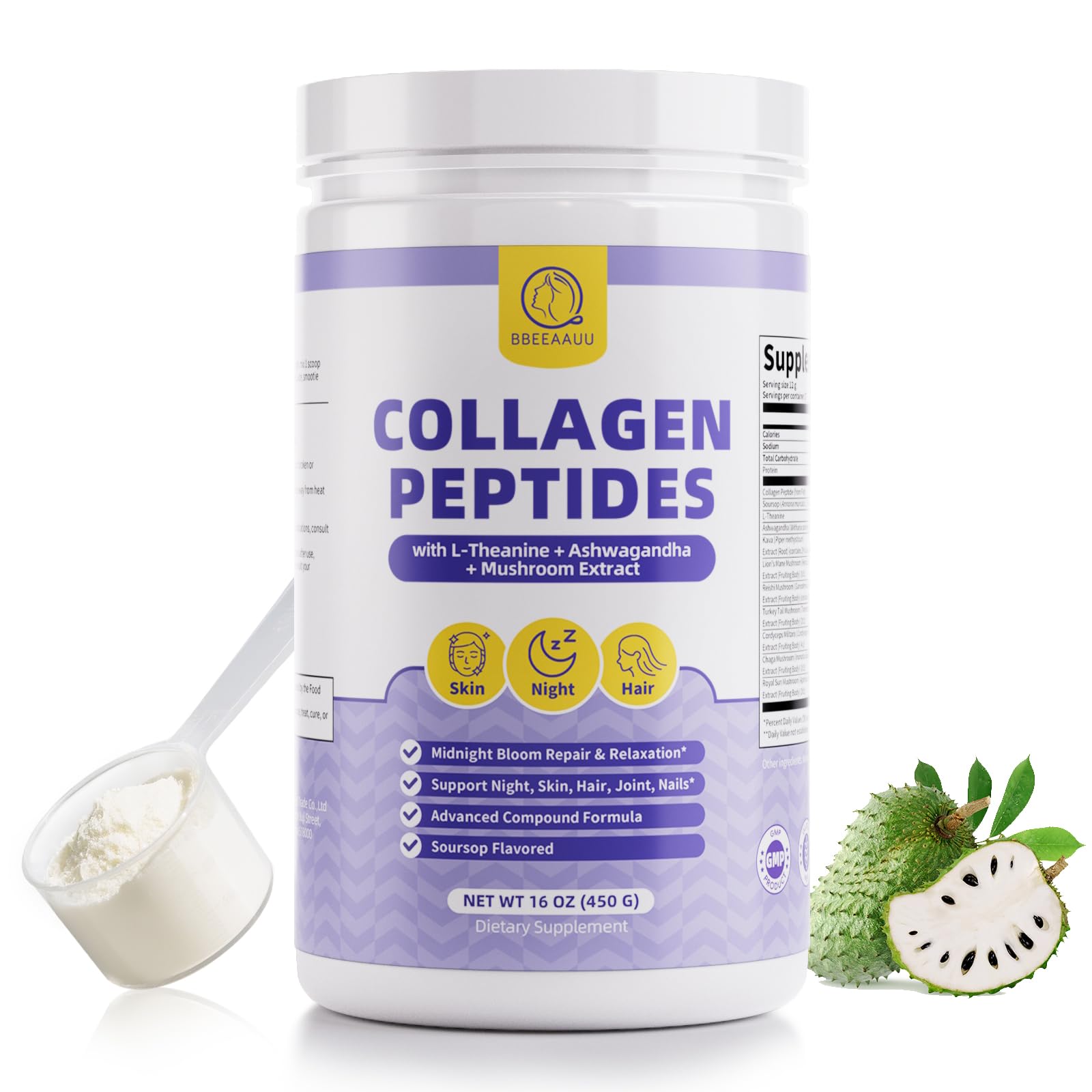 Product image of Collagen Peptides Powder for Women Night Repair in 450g bottle