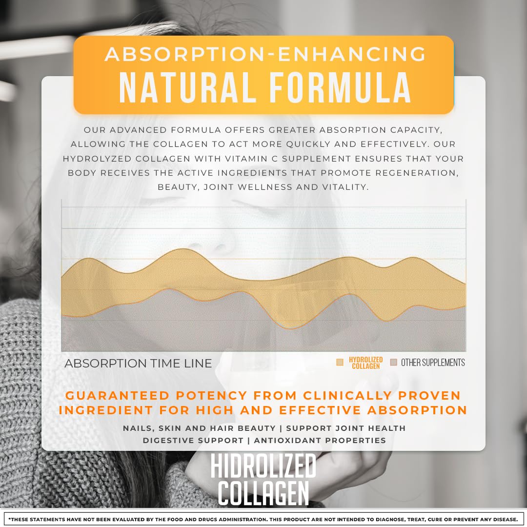 Collagen powder being poured into a glass