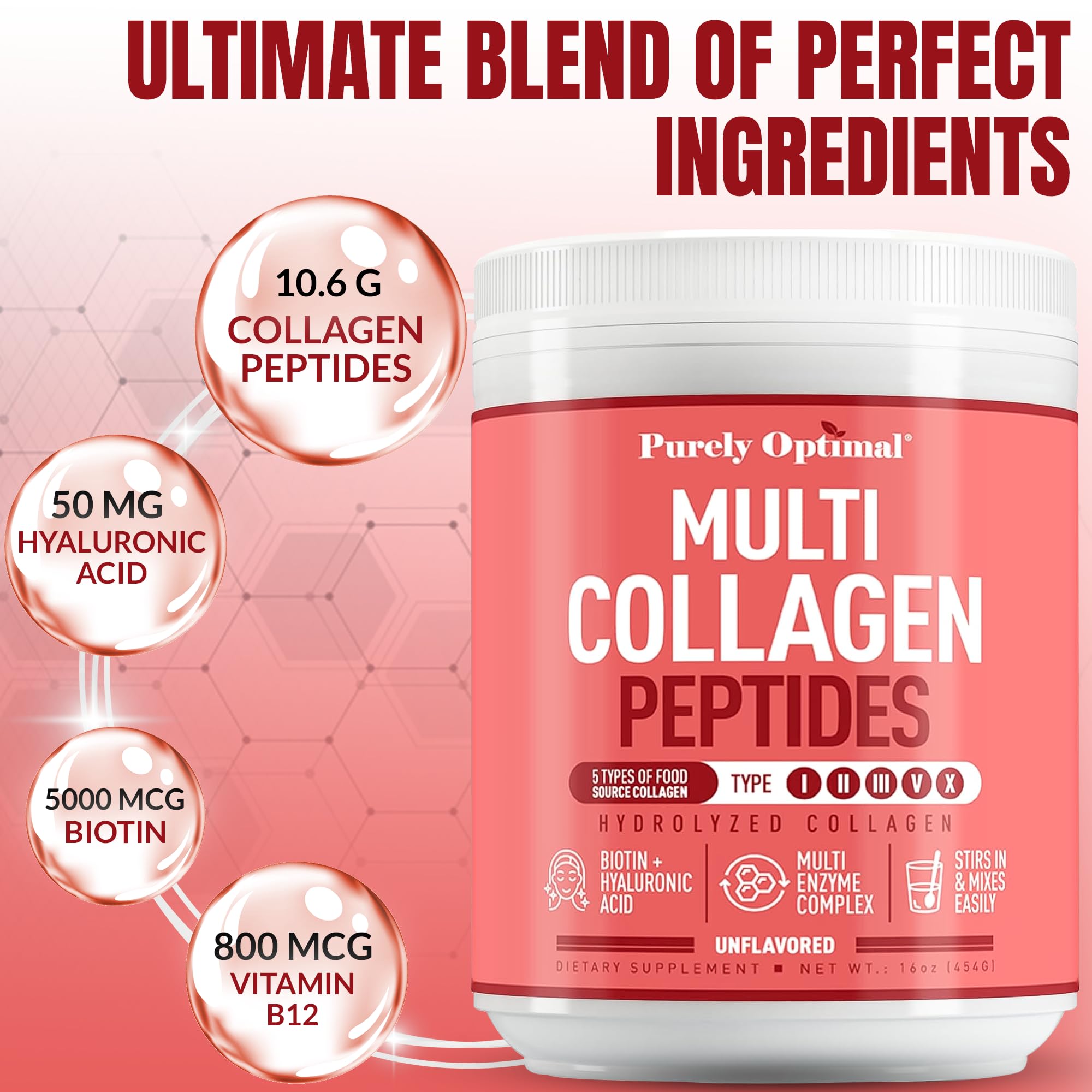 Collagen powder mixed into a smoothie