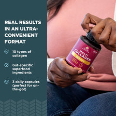 Collagen peptides and probiotics for digestive support