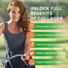 Graphic showing collagen types I, II, III, V and X