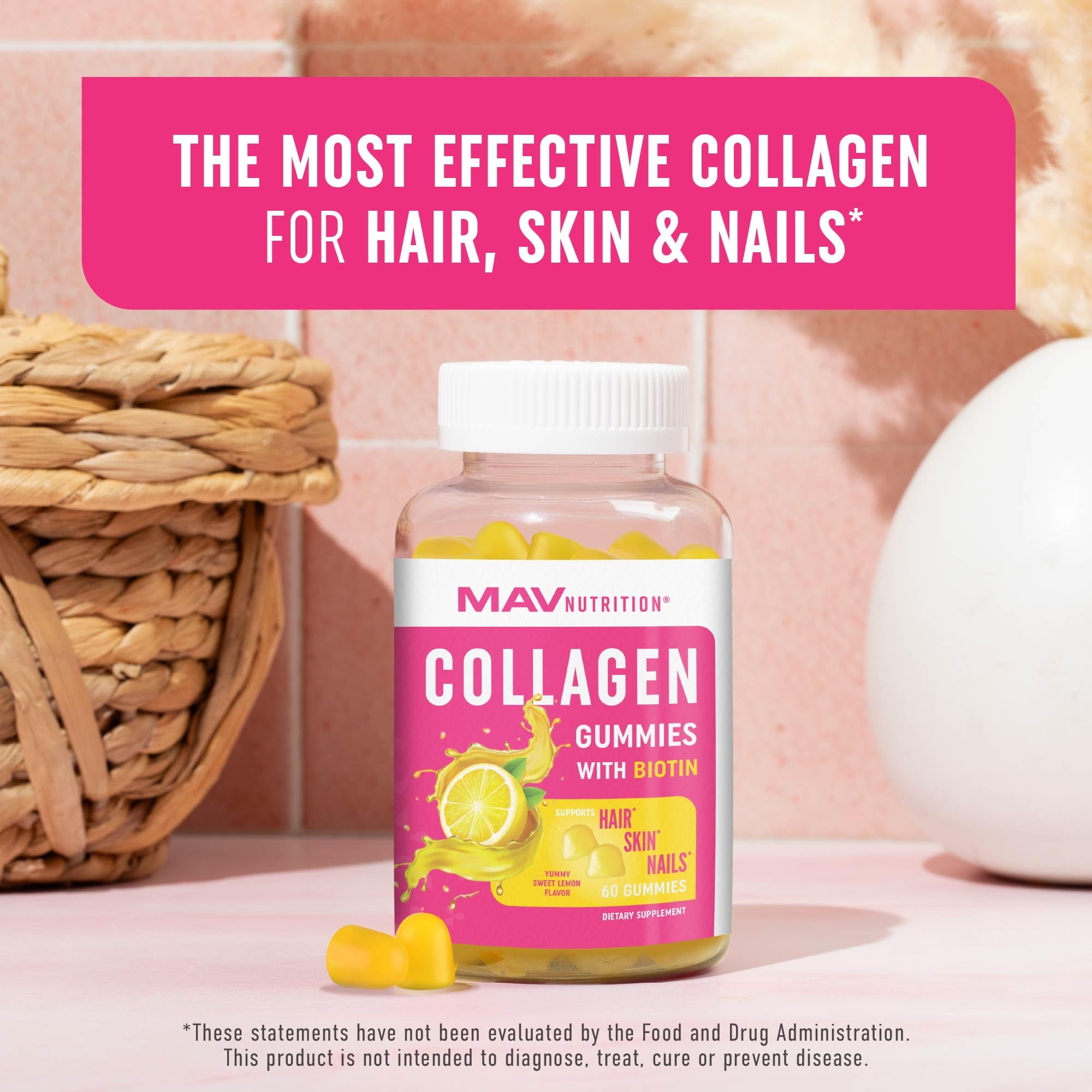 Close-up of bottle showing 200 mg collagen per serving