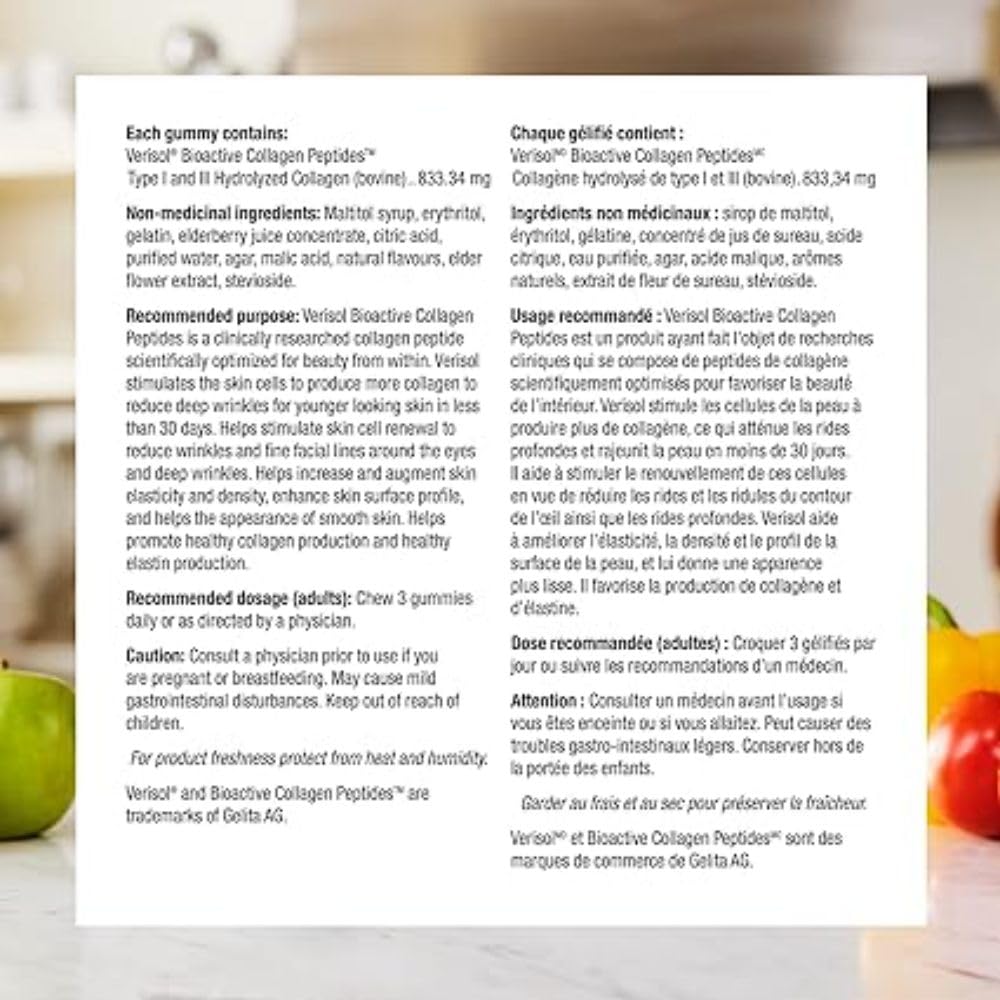 Illustration of bioactive collagen peptides and elderberry flavor