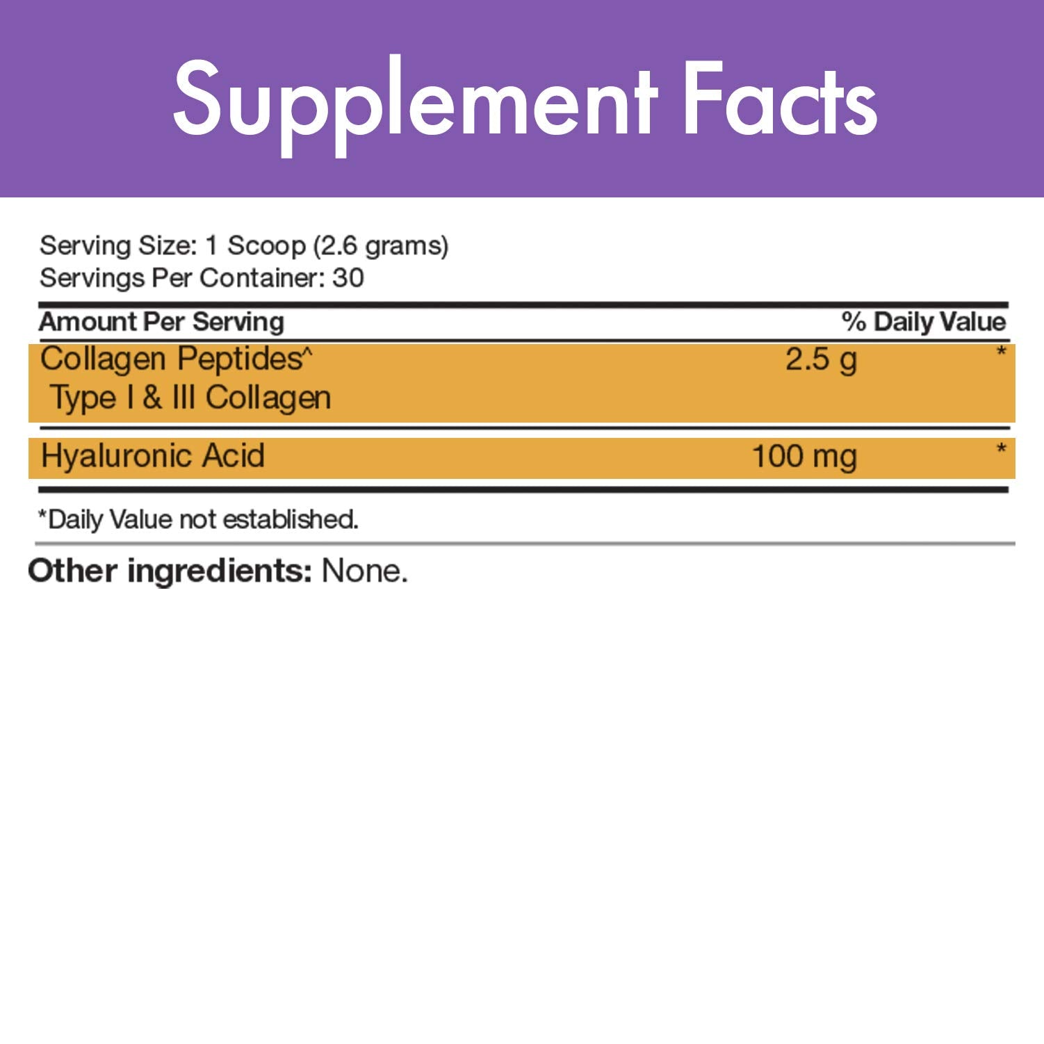 Scoop of collagen peptides powder from jar