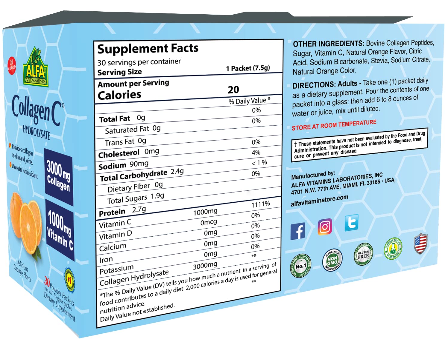 Pack shot of CollagenC 30 sachets