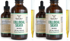 Colloidal Silver Liquid 20 PPM bottle with dropper
