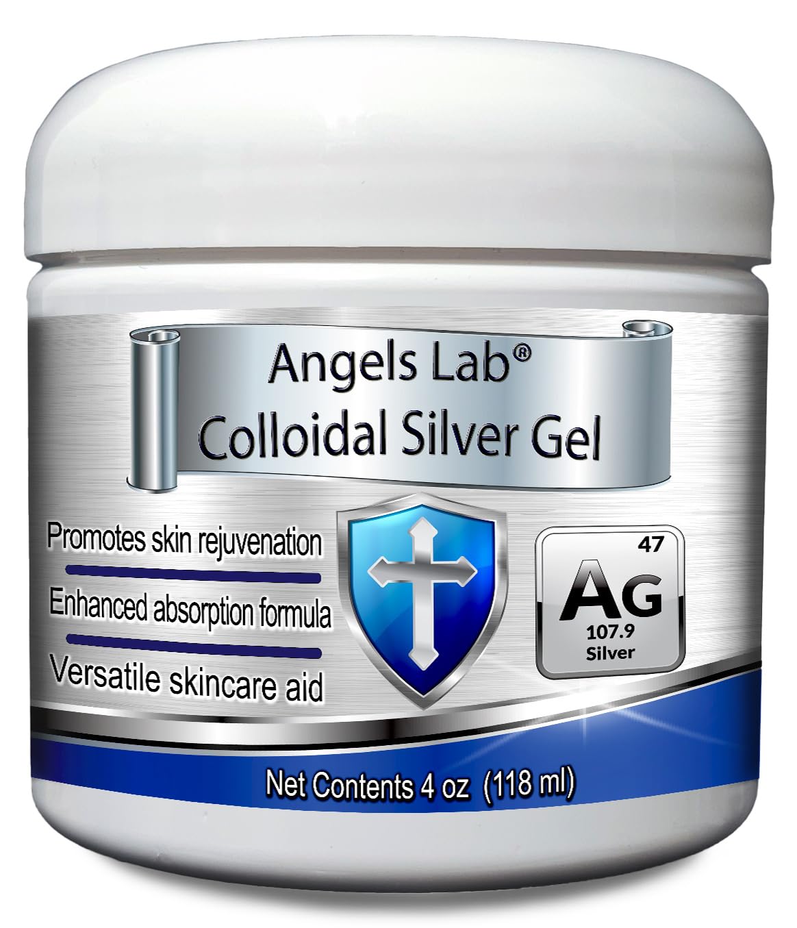 4 oz Colloidal Silver Gel container front label