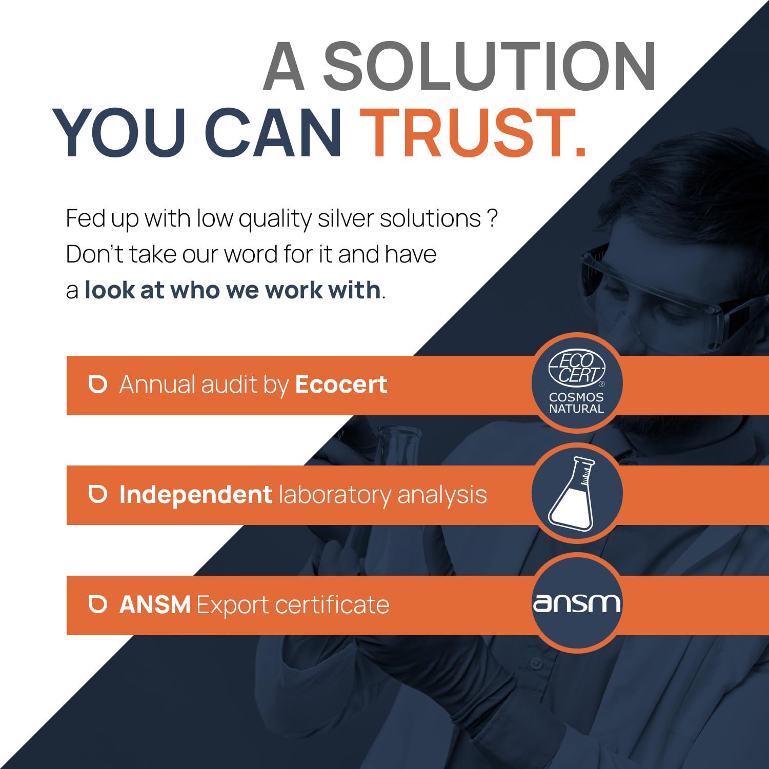 Top cap detail of colloidal silver bottle