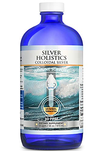 Colloidal Silver Liquid in a 16 oz glass bottle