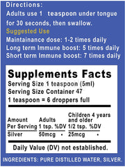 Pouring colloidal silver liquid from a glass bottle