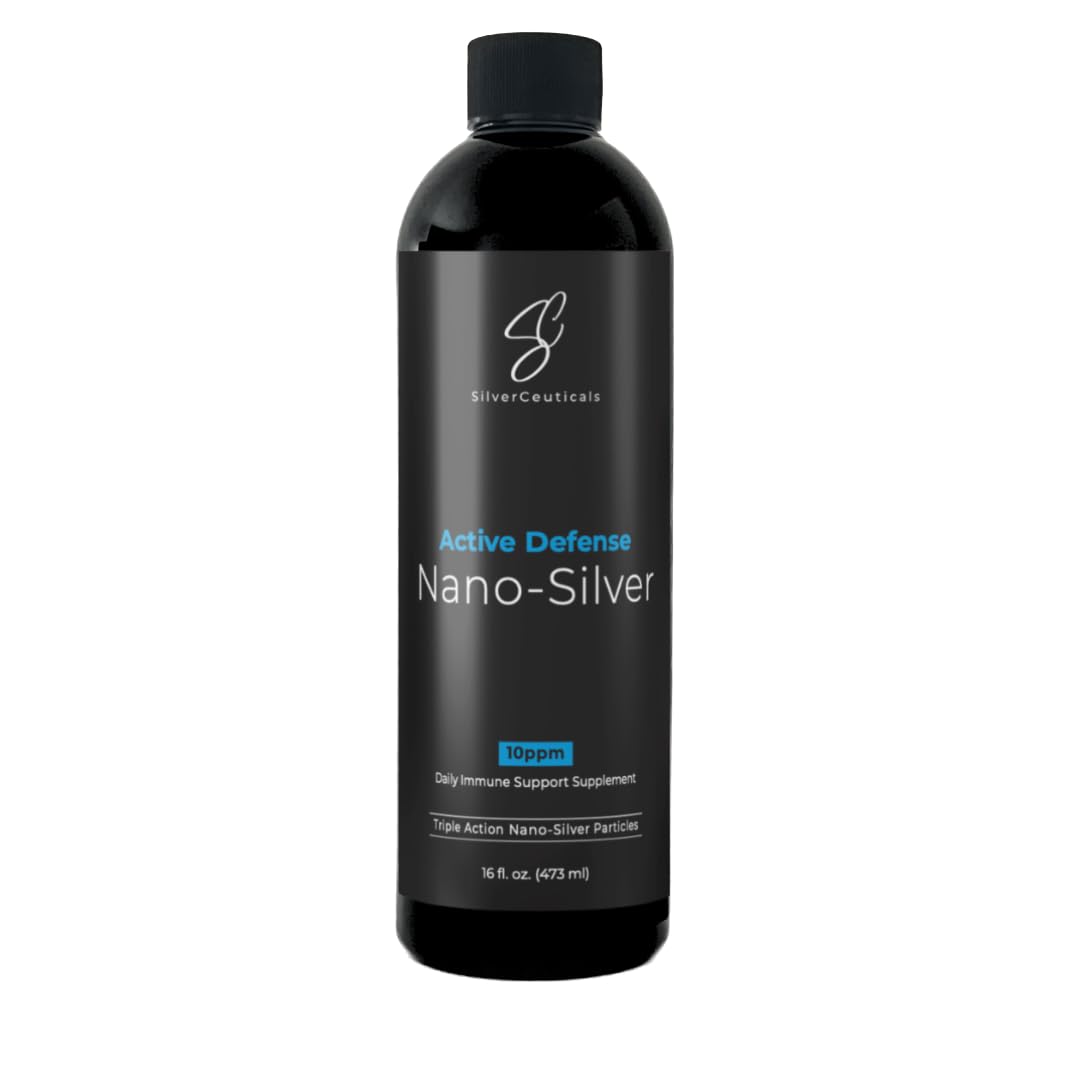 Colloidal Silver Nano 10ppm 16oz bottle front label