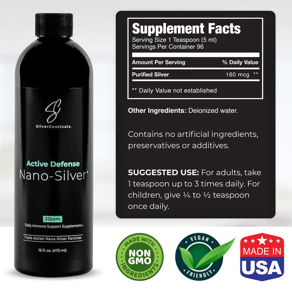 Close-up showing nano silver particles highlighting 8x effectiveness