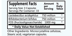 Colon-Aid bottle label showing probiotic strains and potency