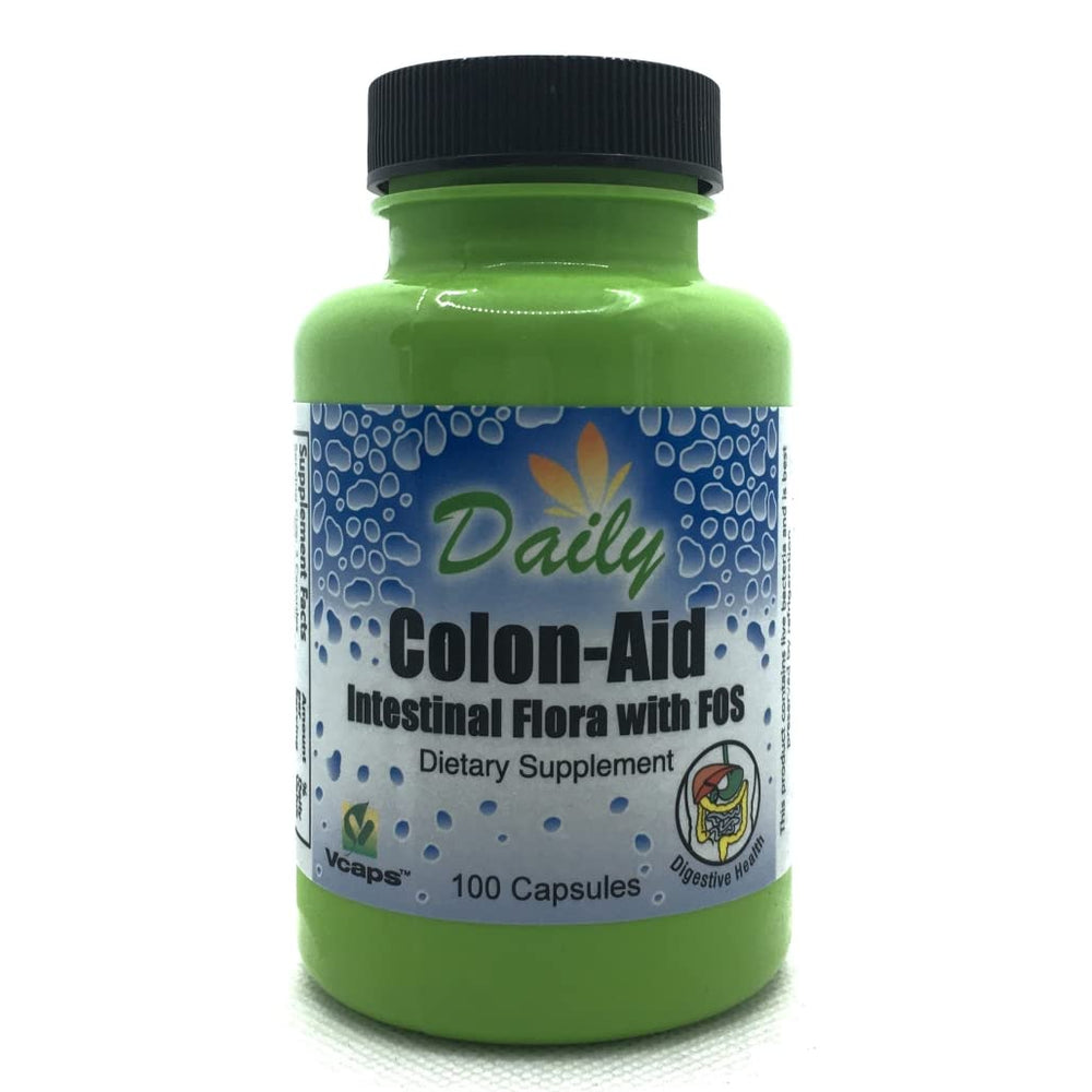 Colon-Aid probiotic capsules (three delayed-release capsules per serving)