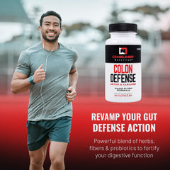 Close up of digestive supplement capsules