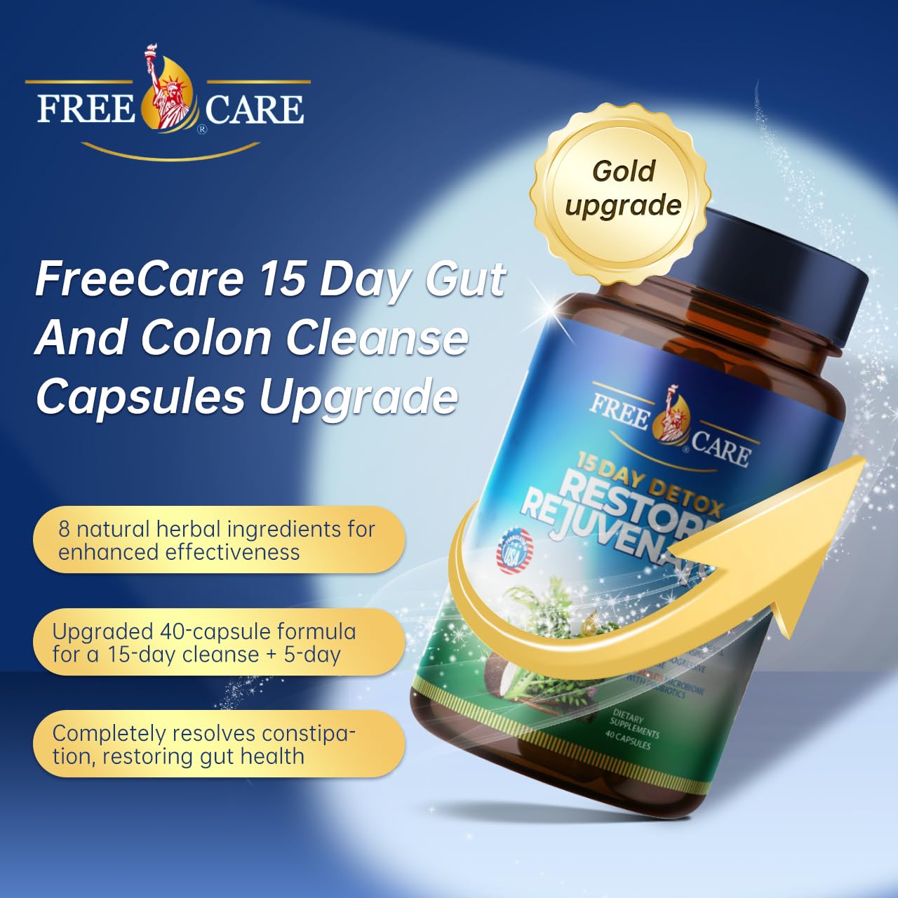 Colon detox capsules 40-count packaging