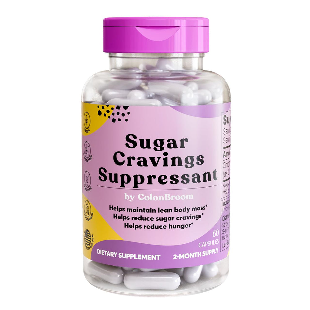 ColonBroom Chromium Picolinate 200mcg bottle - 60 capsules - vegan, gluten-free, non-GMO