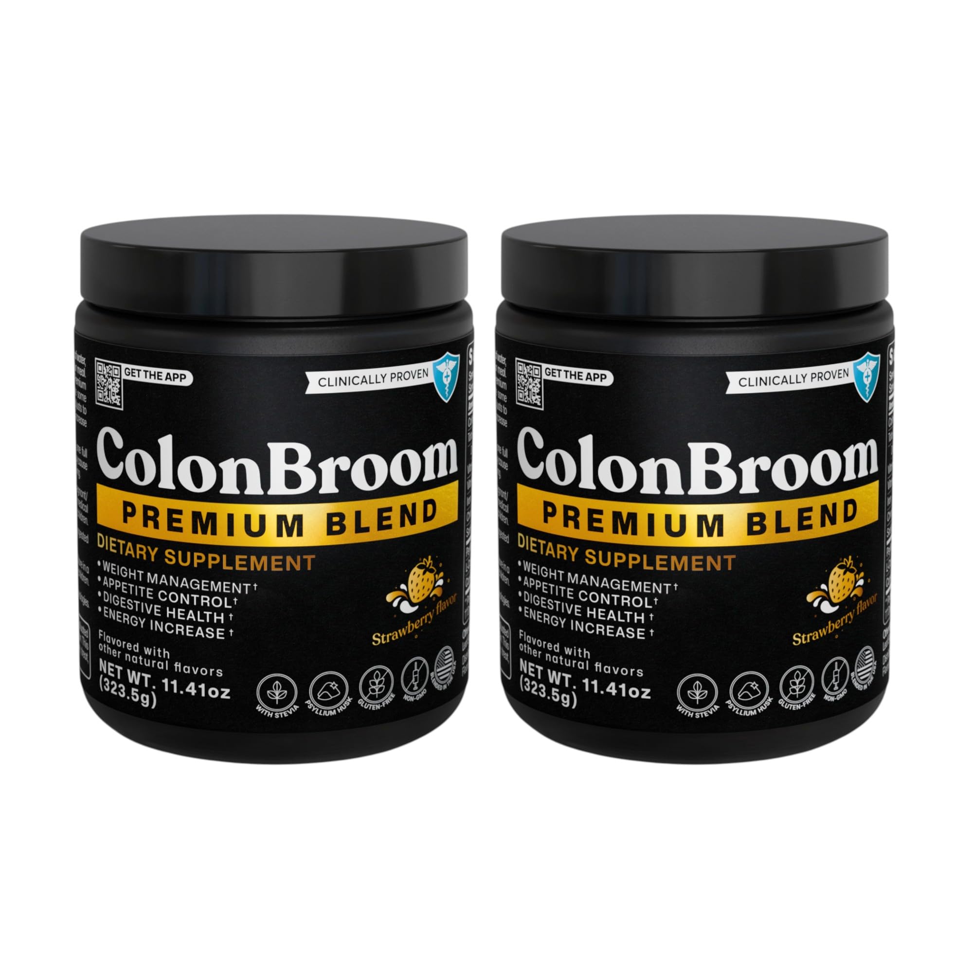 ColonBroom Strawberry flavor supplement bottle