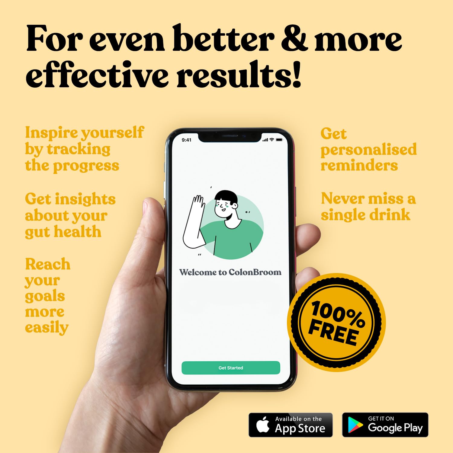 Prepared ColonBroom Tropical Fruits shake in glass