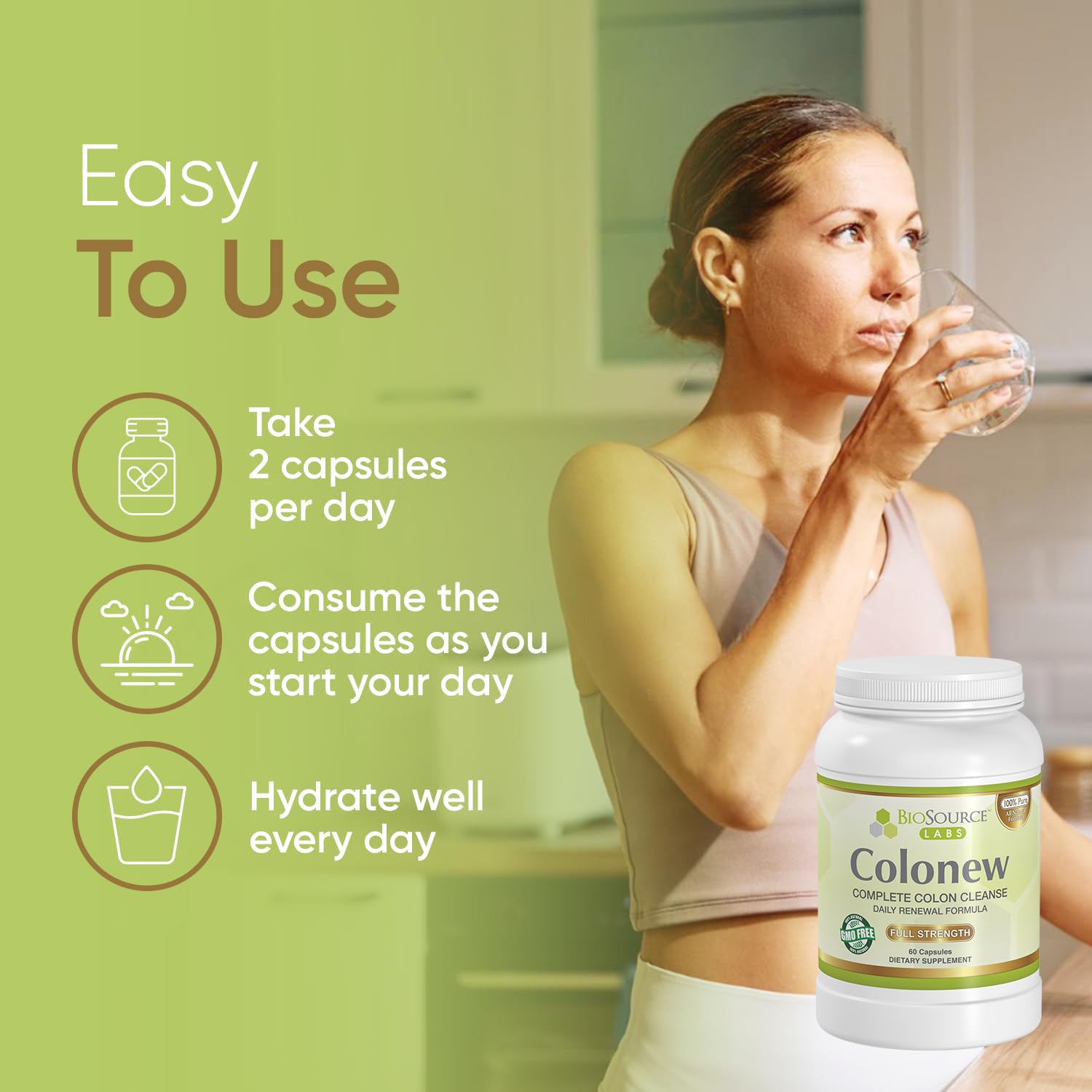 Bentonite clay and Black Walnut Hull Powder in Colonew formula