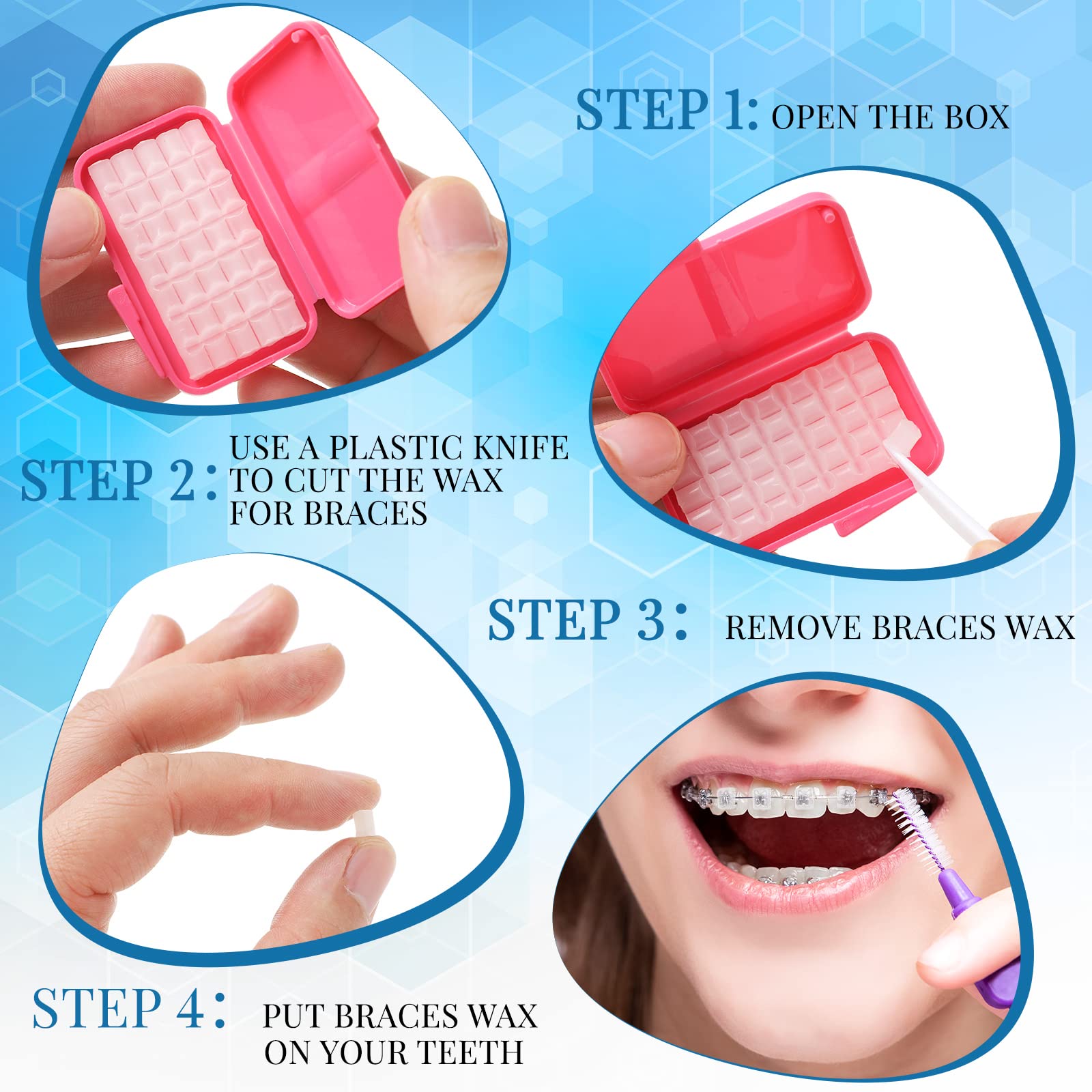Colorful storage case for orthodontic wax