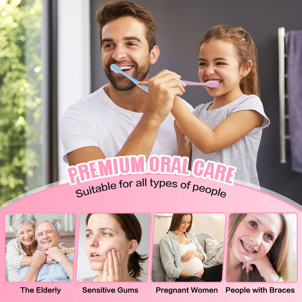 Assorted color variations of the extra soft toothbrushes (colors may vary)