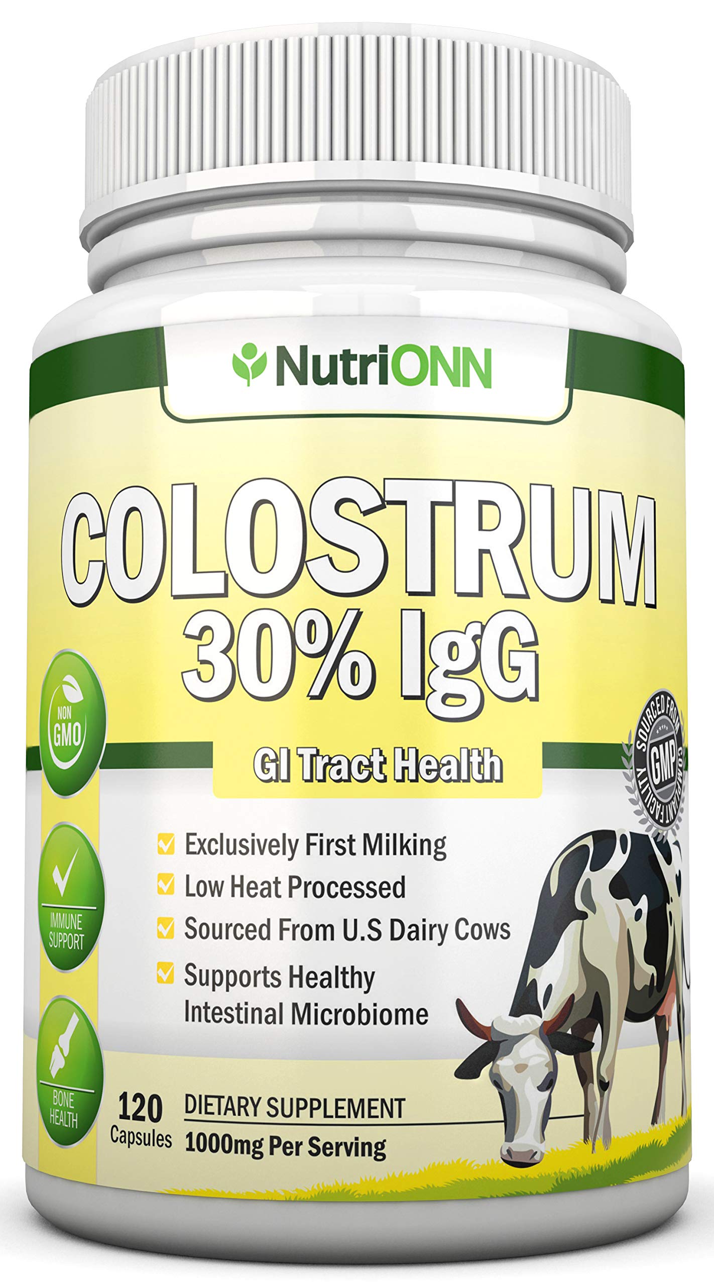 NutriONN Colostrum 1000mg bottle label