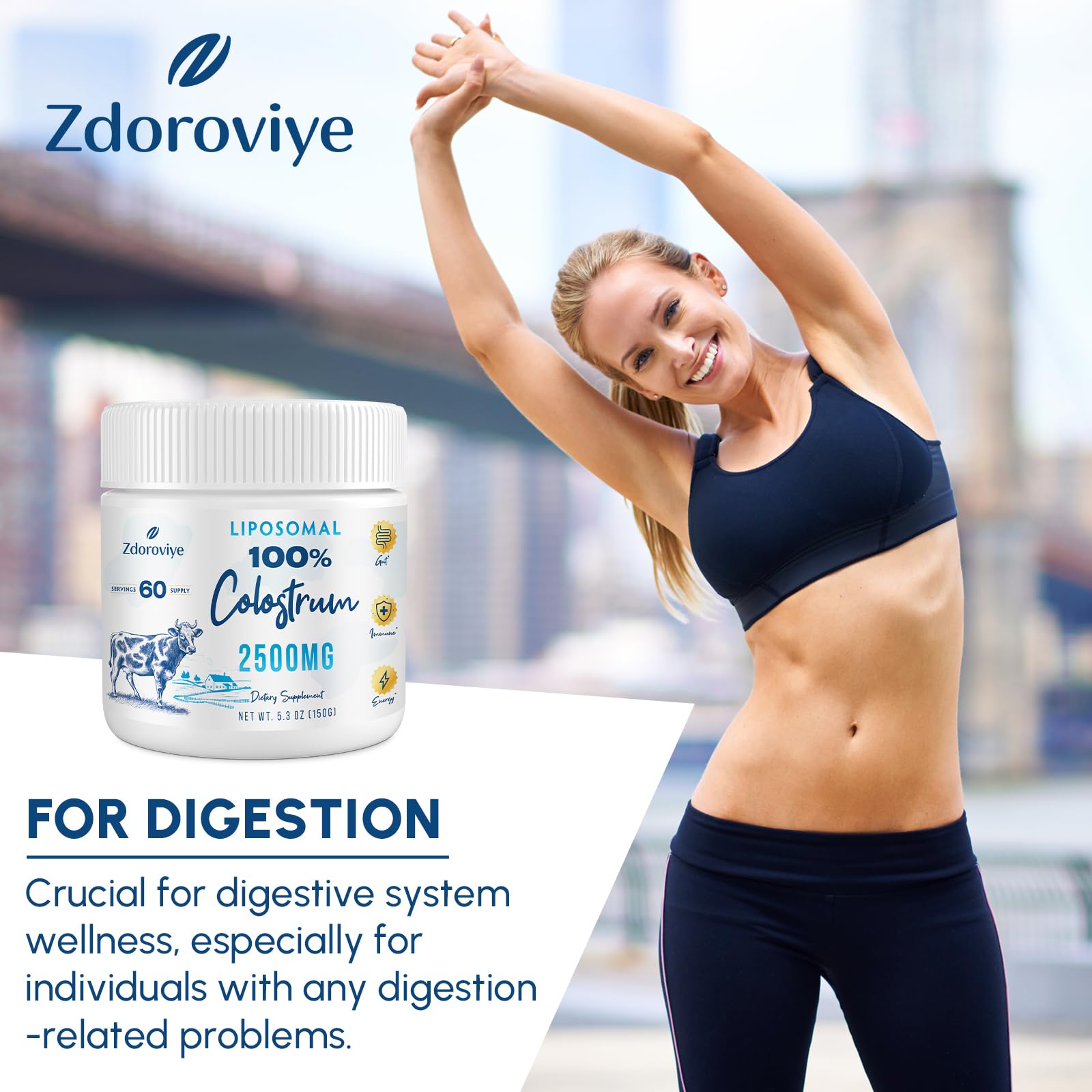 Graphic showing 2500 mg per serving in powder form