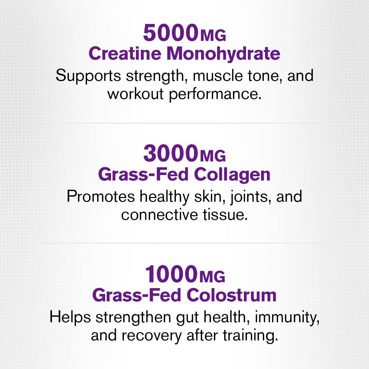 Grass-fed colostrum immunoglobulins for immune support