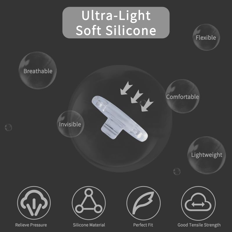 Close-up view of soft silicone nose pads