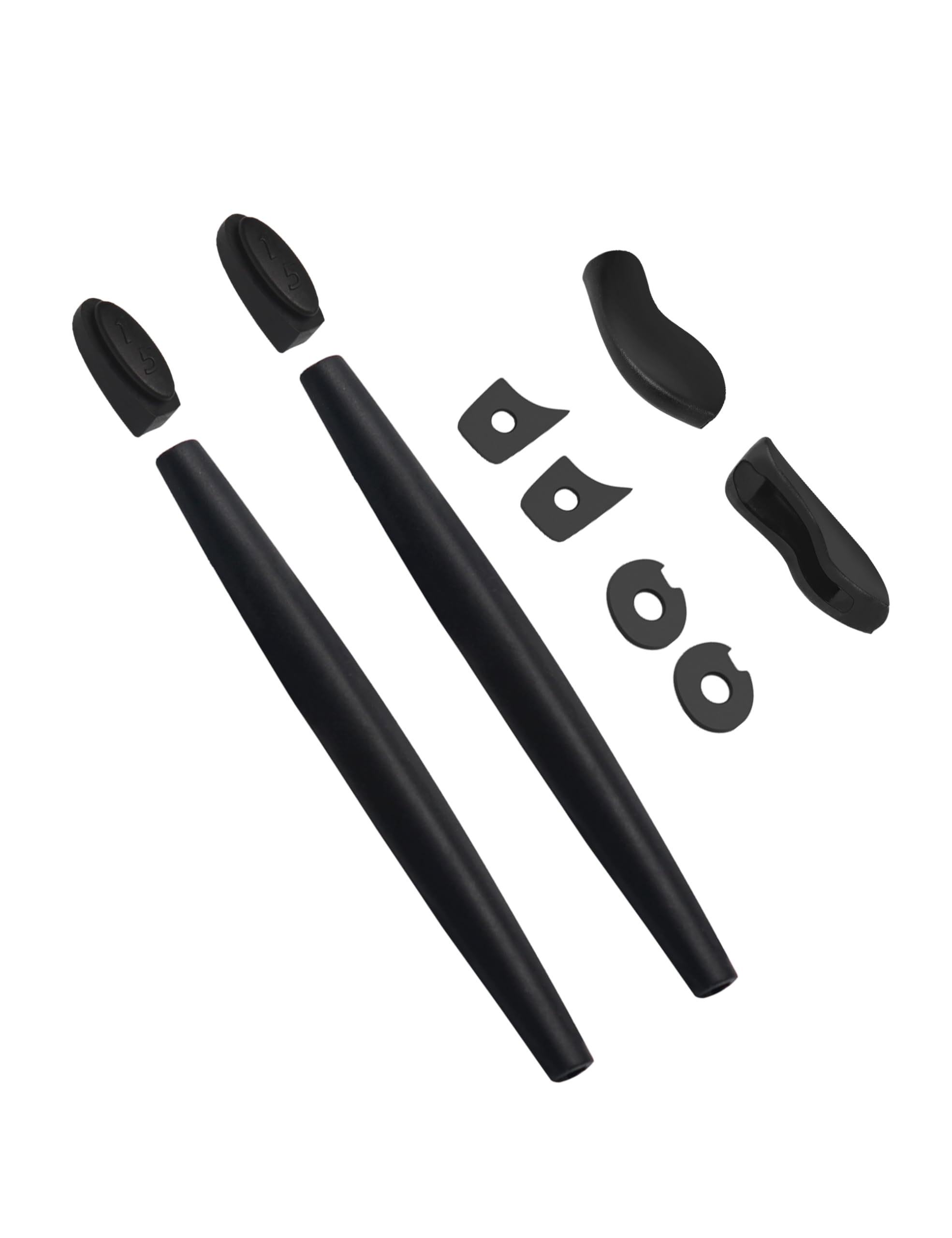 Close up of Combine8 earsocks and nose pads for Oakley Juliet in black