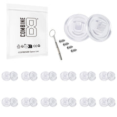 Combine8 Eyeglass Nose Pads 12 Pairs - Clear Soft Silicone Anti-Slip Replacement for Glasses