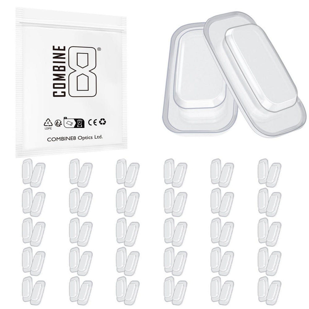 Combine8 White Soft Silicone Nose Pads 30 Pairs Anti-Slip Air Chamber