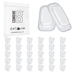 Combine8 White Soft Silicone Nose Pads 30 Pairs Anti-Slip Air Chamber