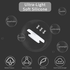 Replacement Nose Pads for Glasses White Soft Silicone 30 Pairs