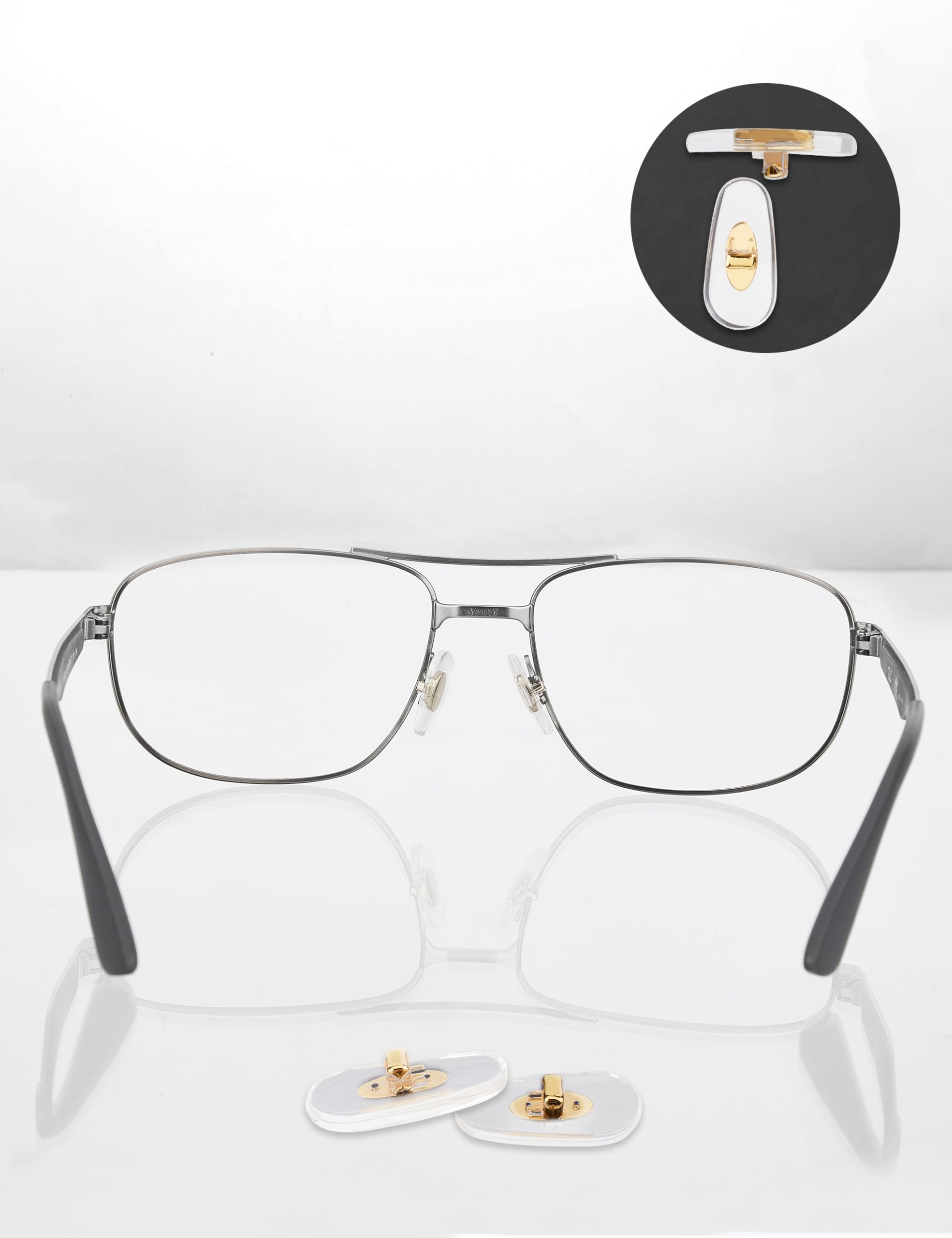 Durable hard plastic, non-yellowing Combine8 nose pads for Ray-Ban