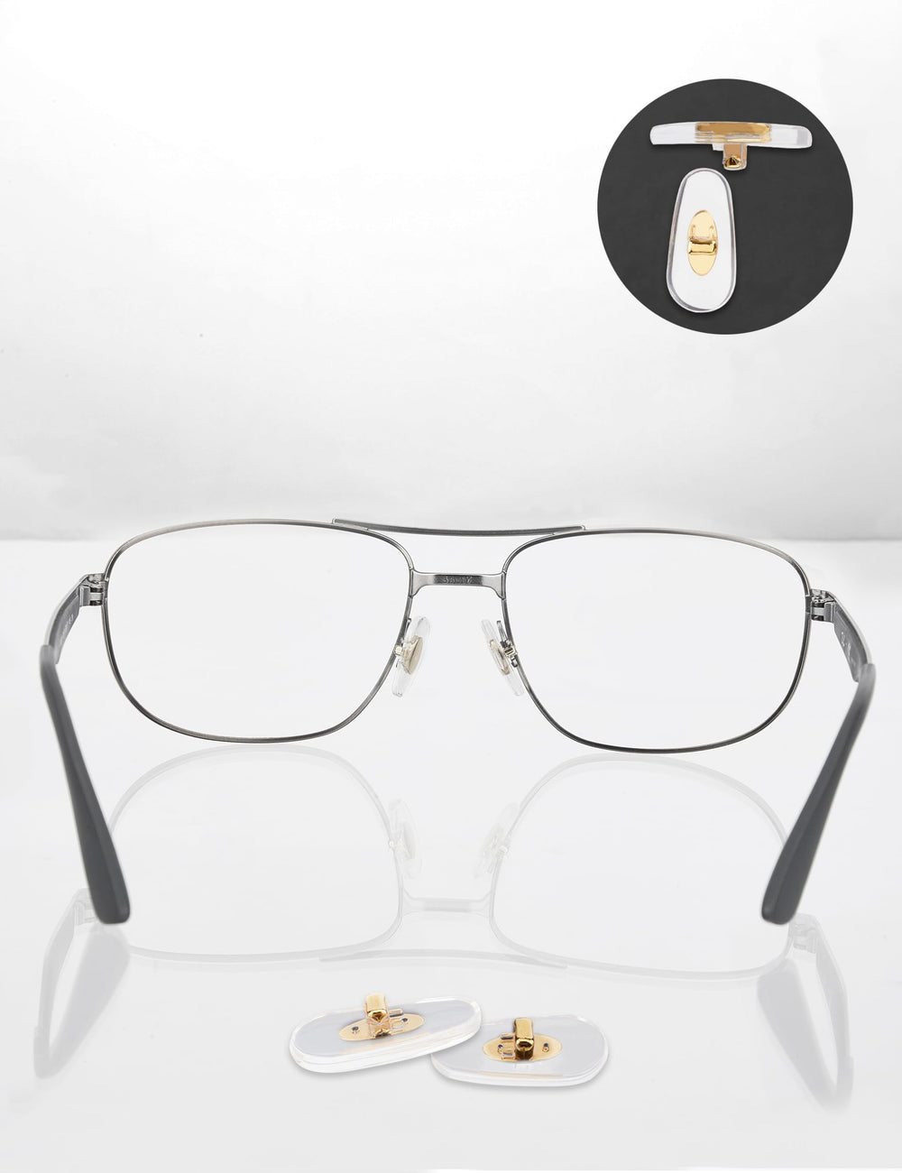 Durable hard plastic, non-yellowing Combine8 nose pads for Ray-Ban