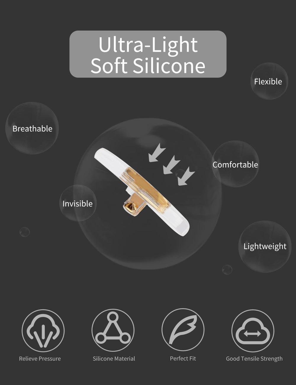 Gold replacement nose pads for Ray-Ban models RB3539 and RB3540