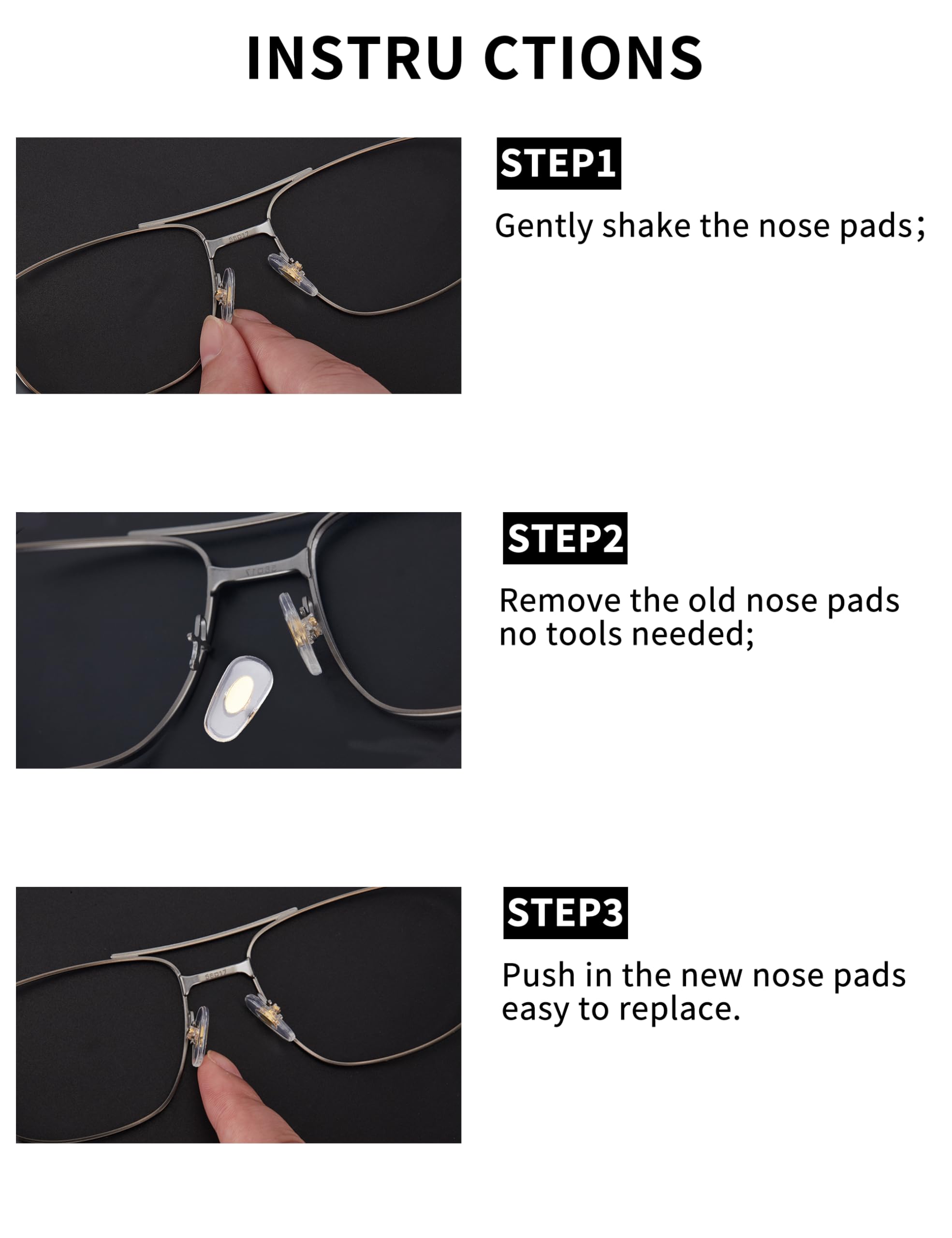 Nose pads compatibility with various Ray-Ban models