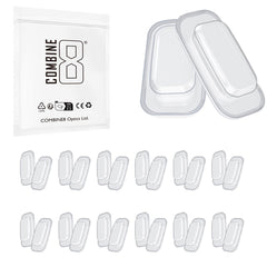 Combine8 12-pair white silicone eyeglasses nose pads, anti-slip