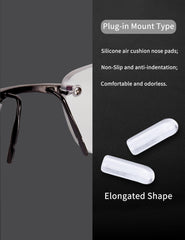 Anti-slip nose bridge pads for eyewear in use