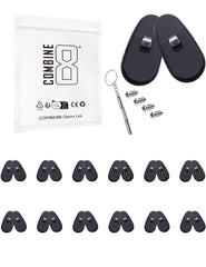 Combine8 12-pair black silicone eyeglass nose pads