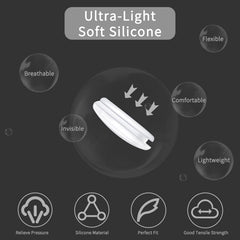 Close-up of soft silicone nose pads for Oakley frames