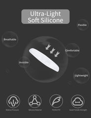 Soft silicone nose pads close-up