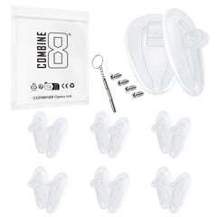 Combine8 6-pair soft silicone eyeglass nose pads set