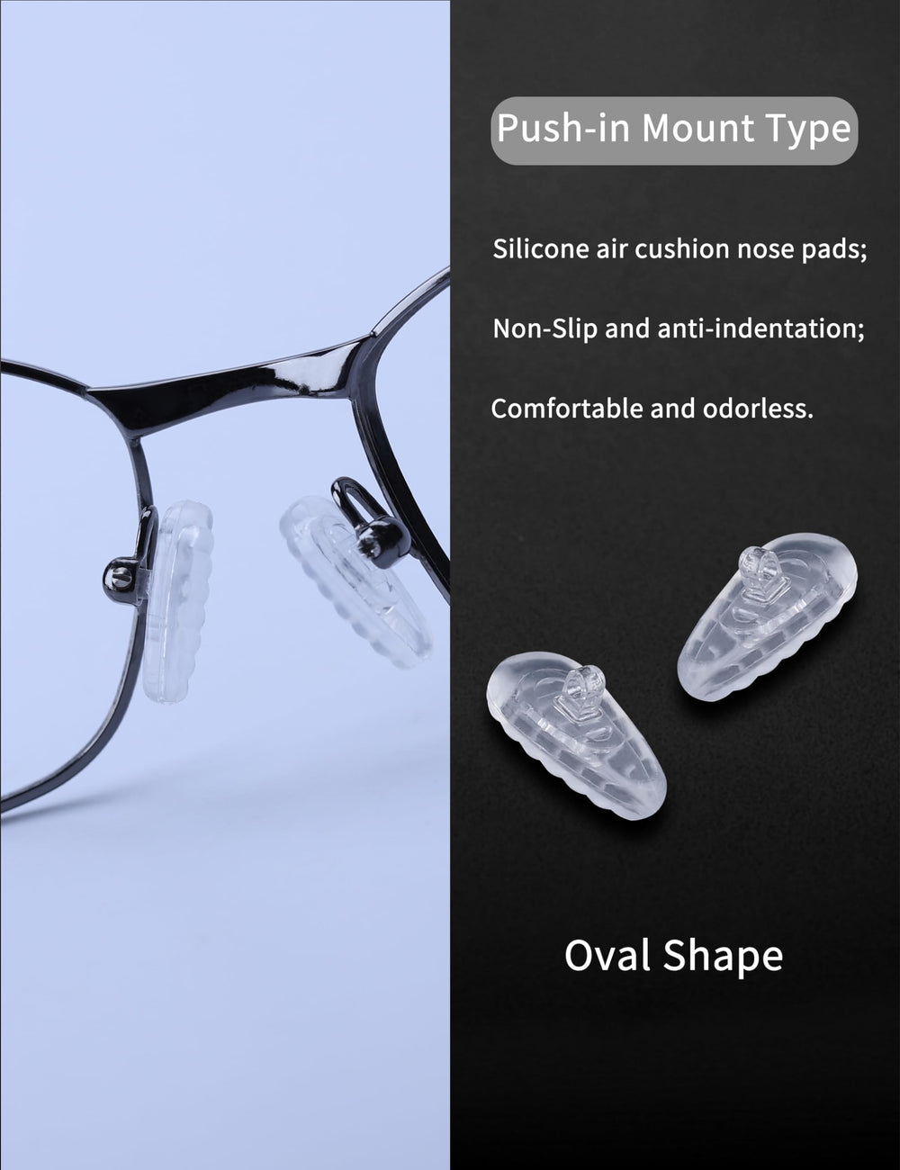 Includes screws and screwdriver for nose pad replacement